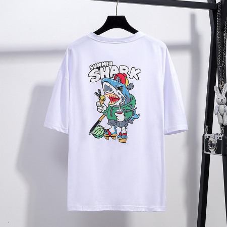 Plus Size Women's Clothing New Loose Printing Fat Short-Sleeved T-Shirt